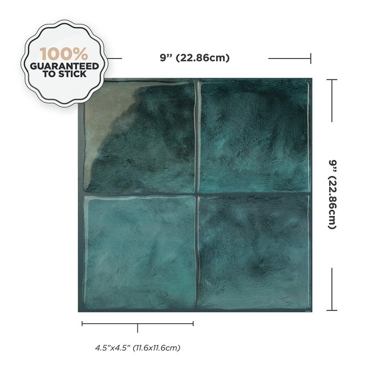 SMART TILES Peel and Stick Backsplash - 5 Sheets of 9"" x 9"" - 3D Adhesive Peel and Stick Tile Backsplash for Kitchen, Bathroom, Wall Tile, Costa - Image 4